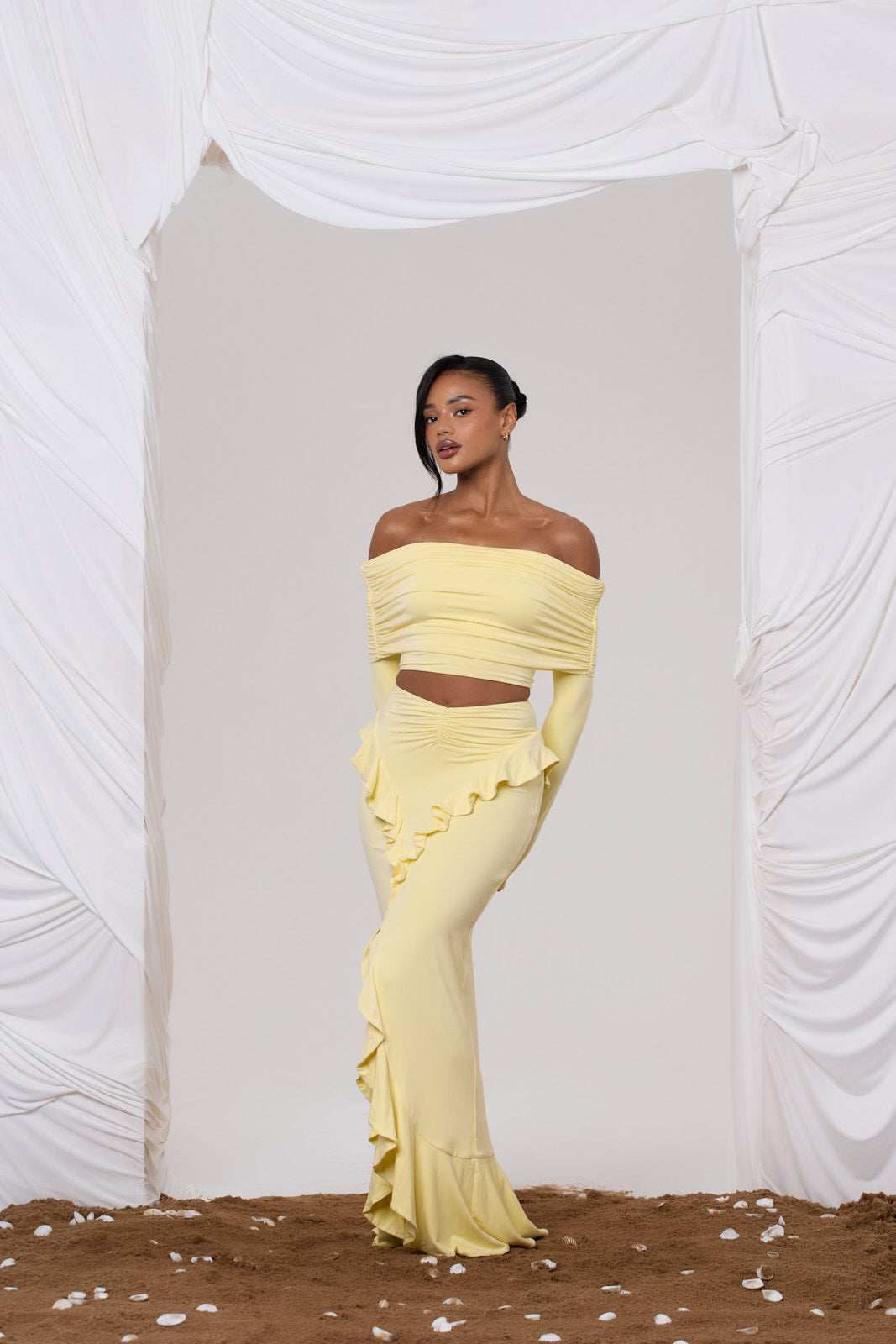 SARA BARDOT TOP | LEMON