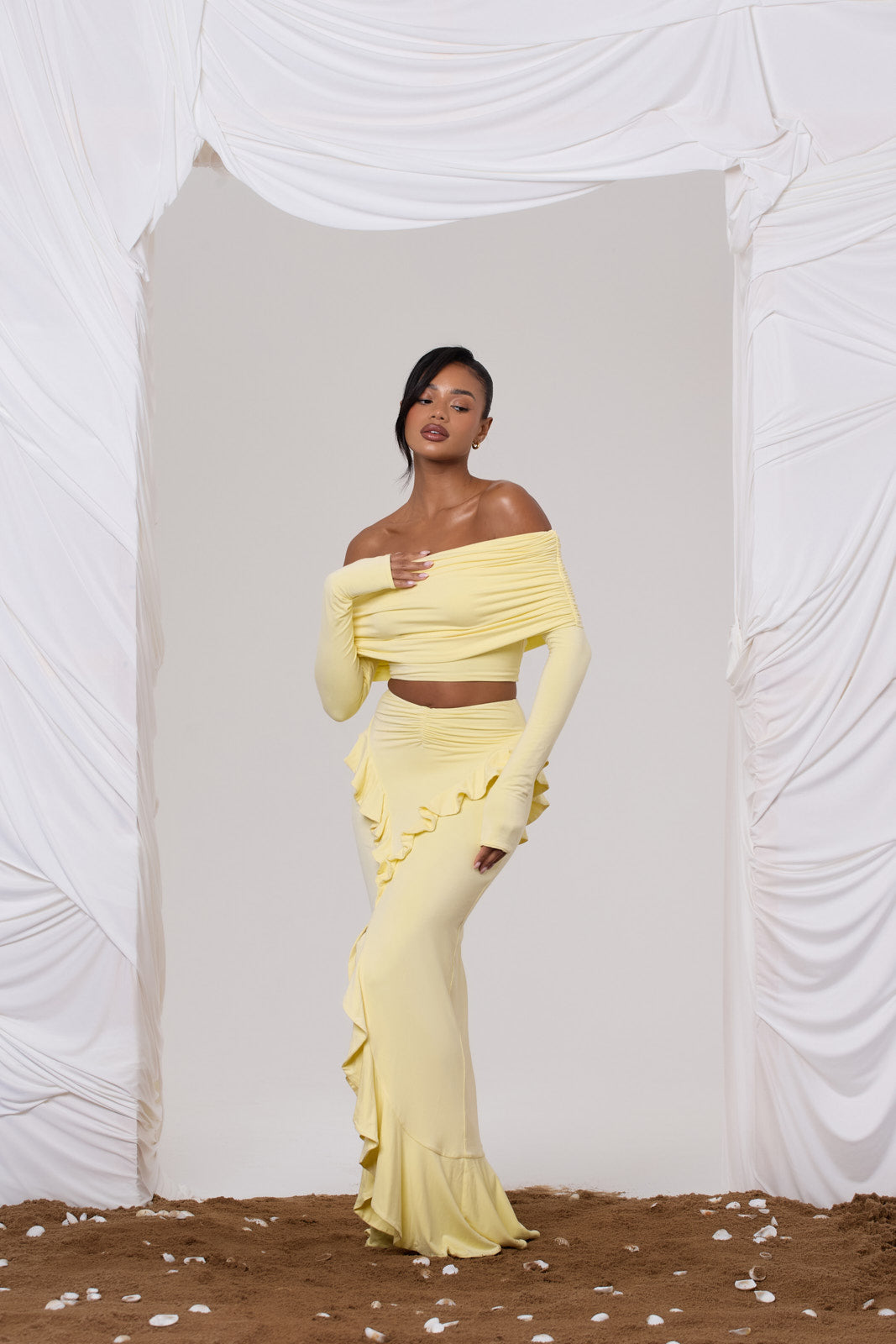 SARA BARDOT TOP | LEMON