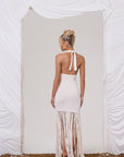 ANA CROCHET SHELL MAXI DRESS IN OFF WHITE