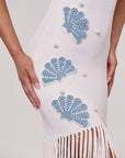 ANA CROCHET SHELL MAXI DRESS IN OFF WHITE