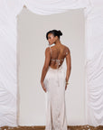 LENA SATIN MAXI IN CHAMPAGNE