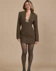 NAOMI BLAZER DRESS | OLIVE