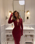 SASHA MAXI DRESS | WINE