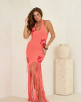 FIBI CROCHET MAXI | PEACH CORAL