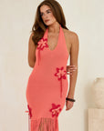 FIBI CROCHET MAXI | PEACH CORAL