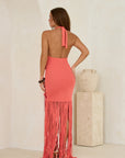 FIBI CROCHET MAXI | PEACH CORAL